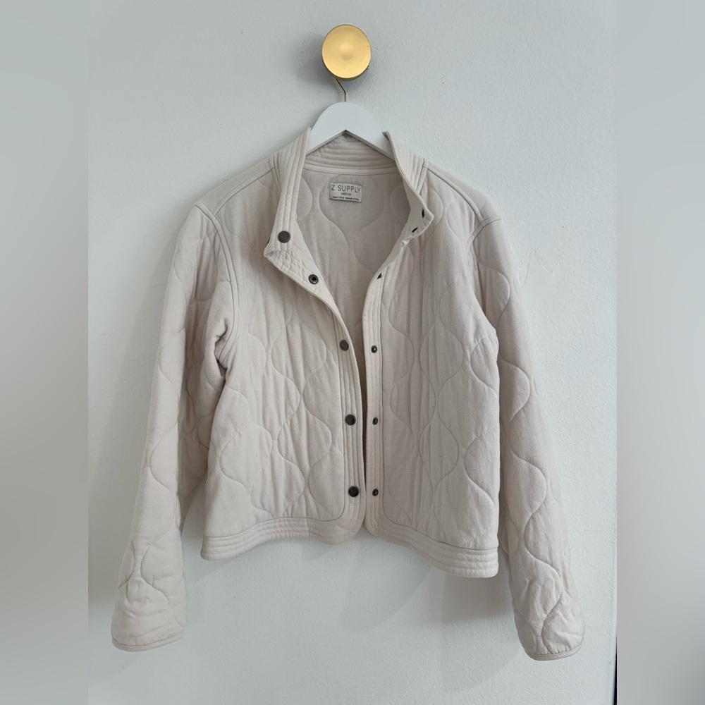 Z Supply Off-White Quilted Jacket